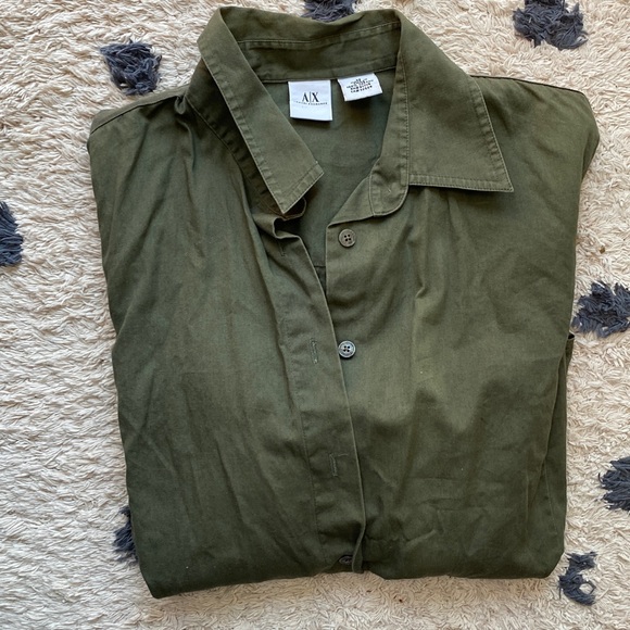 Armani Exchange vintage green button up ! - Picture 2 of 4